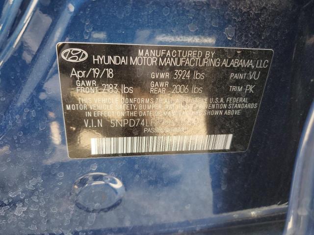 Photo 11 VIN: 5NPD74LF8JH351554 - HYUNDAI ELANTRA SE 