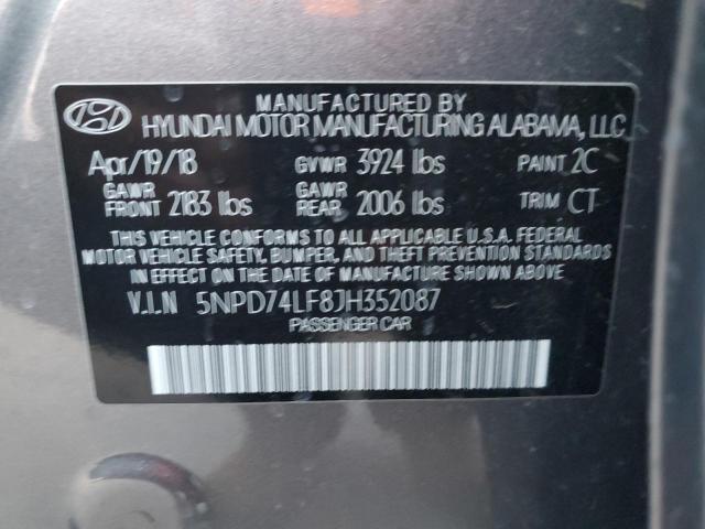 Photo 12 VIN: 5NPD74LF8JH352087 - HYUNDAI ELANTRA SE 