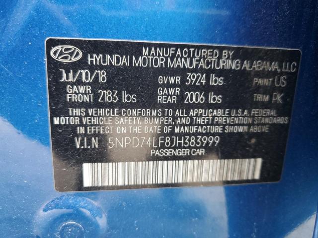 Photo 11 VIN: 5NPD74LF8JH383999 - HYUNDAI ELANTRA 