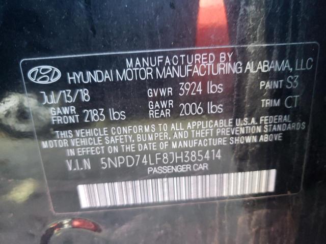 Photo 9 VIN: 5NPD74LF8JH385414 - HYUNDAI ELANTRA SE 