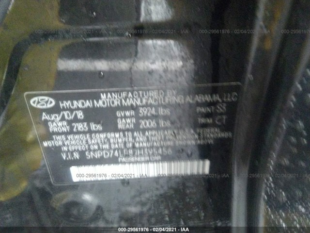 Photo 8 VIN: 5NPD74LF8JH395456 - HYUNDAI ELANTRA 