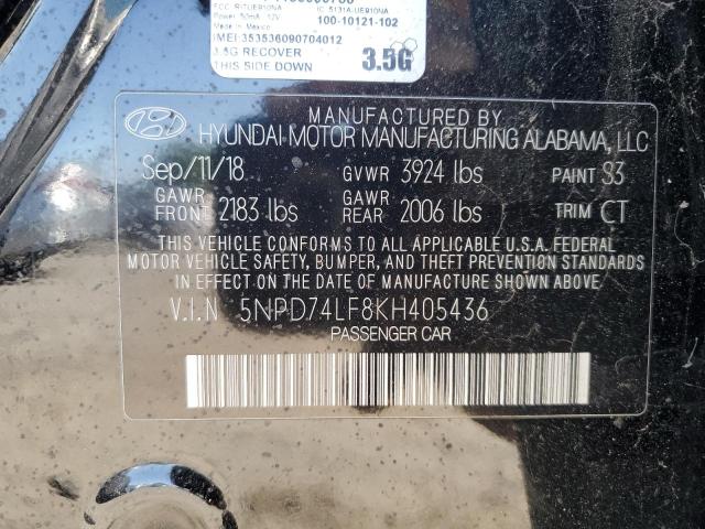 Photo 12 VIN: 5NPD74LF8KH405436 - HYUNDAI ELANTRA 