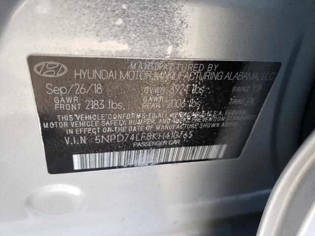 Photo 9 VIN: 5NPD74LF8KH410765 - HYUNDAI ELANTRA SE 