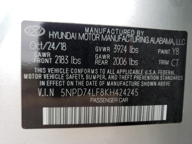 Photo 11 VIN: 5NPD74LF8KH424245 - HYUNDAI ELANTRA SE 