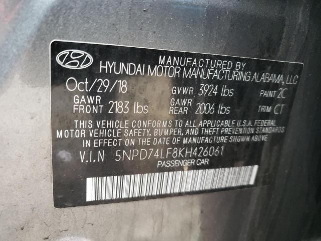 Photo 12 VIN: 5NPD74LF8KH426061 - HYUNDAI ELANTRA SE 