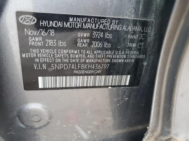 Photo 12 VIN: 5NPD74LF8KH436797 - HYUNDAI ELANTRA SE 