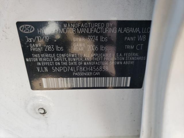 Photo 9 VIN: 5NPD74LF8KH456838 - HYUNDAI ELANTRA SE 