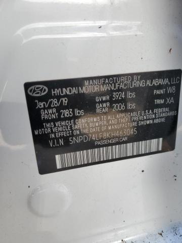 Photo 9 VIN: 5NPD74LF8KH463045 - HYUNDAI ELANTRA SE 