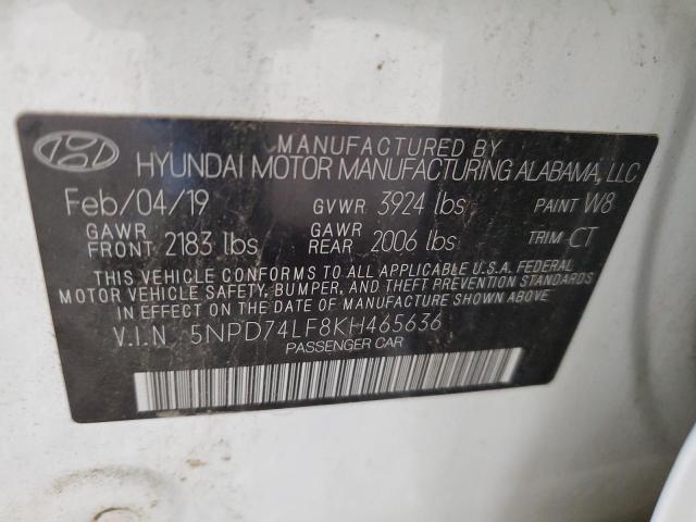 Photo 11 VIN: 5NPD74LF8KH465636 - HYUNDAI ELANTRA 