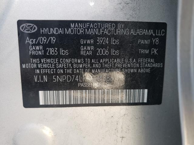 Photo 9 VIN: 5NPD74LF8KH488611 - HYUNDAI ELANTRA 