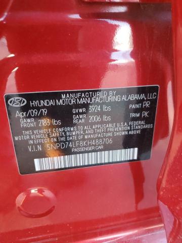 Photo 12 VIN: 5NPD74LF8KH488706 - HYUNDAI ELANTRA SE 