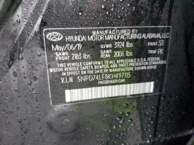 Photo 11 VIN: 5NPD74LF8KH497115 - HYUNDAI ELANTRA 