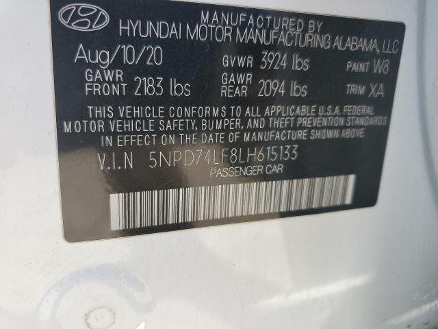 Photo 12 VIN: 5NPD74LF8LH615133 - HYUNDAI ELANTRA SE 