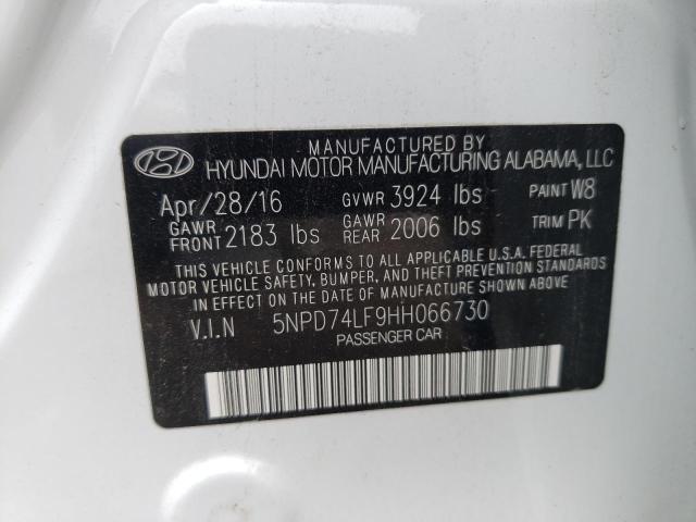 Photo 9 VIN: 5NPD74LF9HH066730 - HYUNDAI ELANTRA SE 