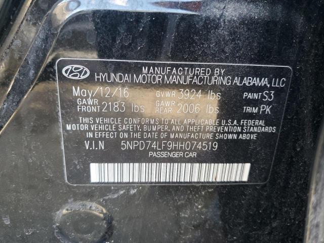 Photo 11 VIN: 5NPD74LF9HH074519 - HYUNDAI ELANTRA SE 