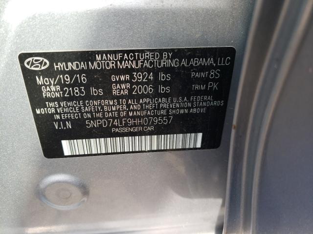 Photo 9 VIN: 5NPD74LF9HH079557 - HYUNDAI ELANTRA 