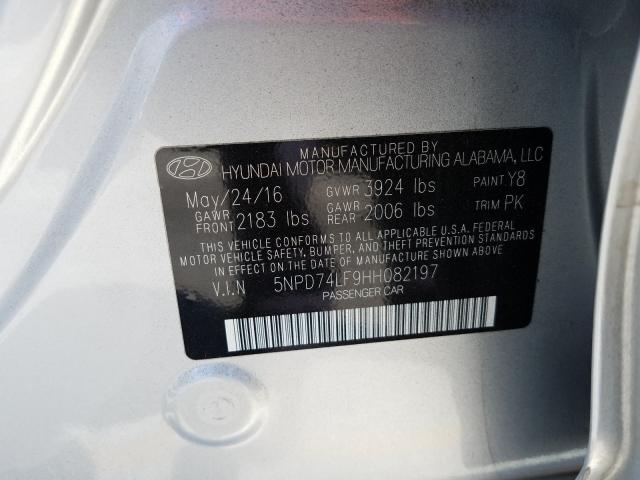 Photo 9 VIN: 5NPD74LF9HH082197 - HYUNDAI ELANTRA SE 