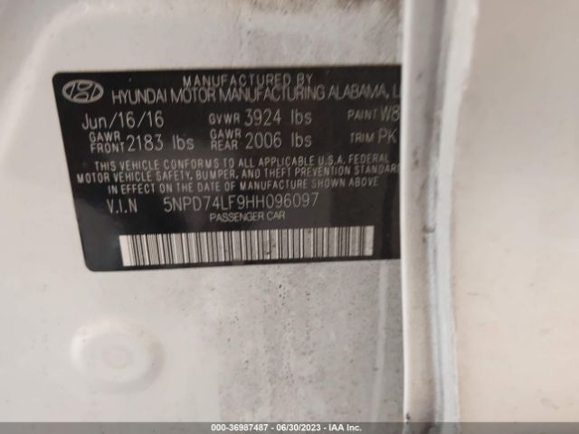 Photo 8 VIN: 5NPD74LF9HH096097 - HYUNDAI ELANTRA 