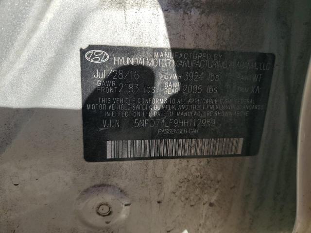 Photo 11 VIN: 5NPD74LF9HH112959 - HYUNDAI ELANTRA SE 