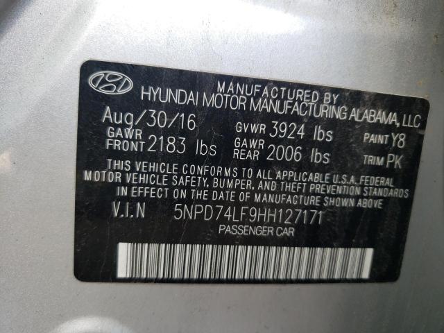 Photo 12 VIN: 5NPD74LF9HH127171 - HYUNDAI ELANTRA SE 