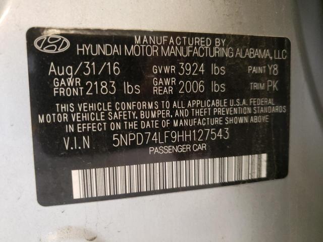 Photo 9 VIN: 5NPD74LF9HH127543 - HYUNDAI ELANTRA SE 