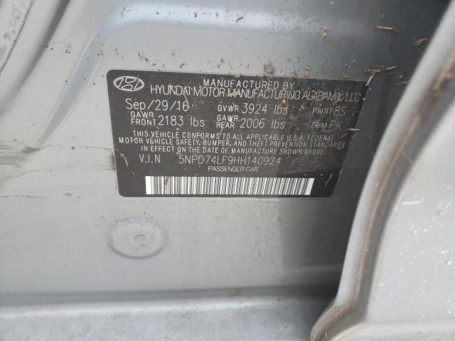 Photo 9 VIN: 5NPD74LF9HH140924 - HYUNDAI ELANTRA SE 