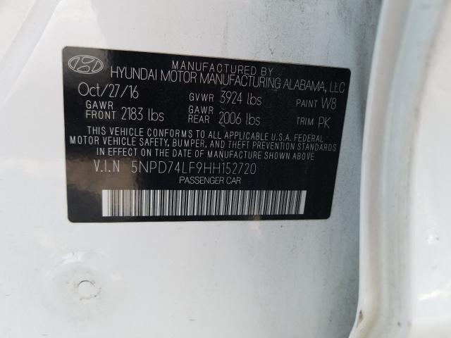 Photo 9 VIN: 5NPD74LF9HH152720 - HYUNDAI ELANTRA SE 