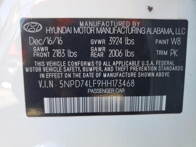 Photo 12 VIN: 5NPD74LF9HH173468 - HYUNDAI ELANTRA SE 