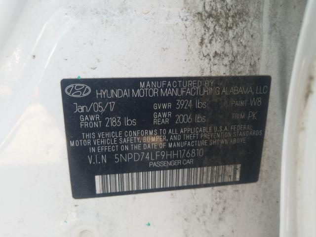 Photo 9 VIN: 5NPD74LF9HH176810 - HYUNDAI ELANTRA SE 