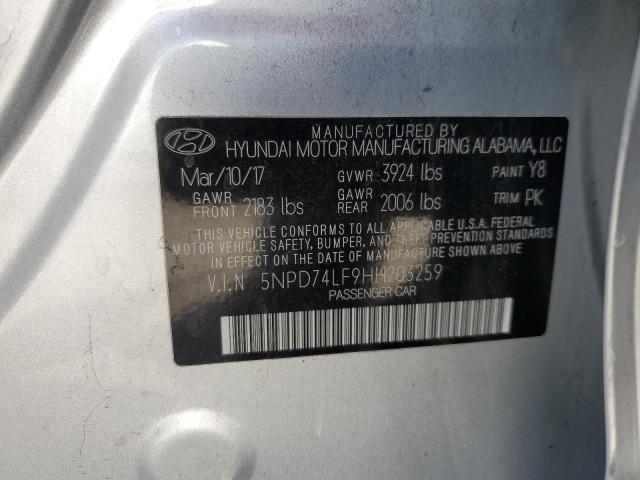 Photo 11 VIN: 5NPD74LF9HH203259 - HYUNDAI ELANTRA 