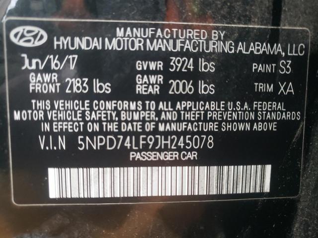 Photo 12 VIN: 5NPD74LF9JH245078 - HYUNDAI ELANTRA 