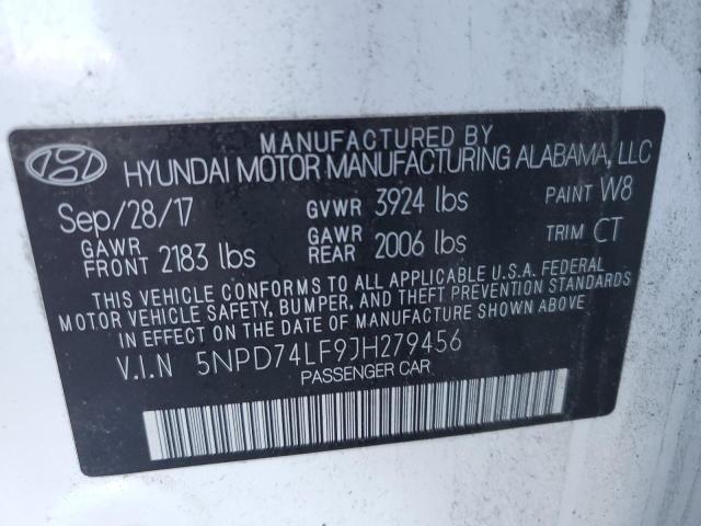 Photo 12 VIN: 5NPD74LF9JH279456 - HYUNDAI ELANTRA 