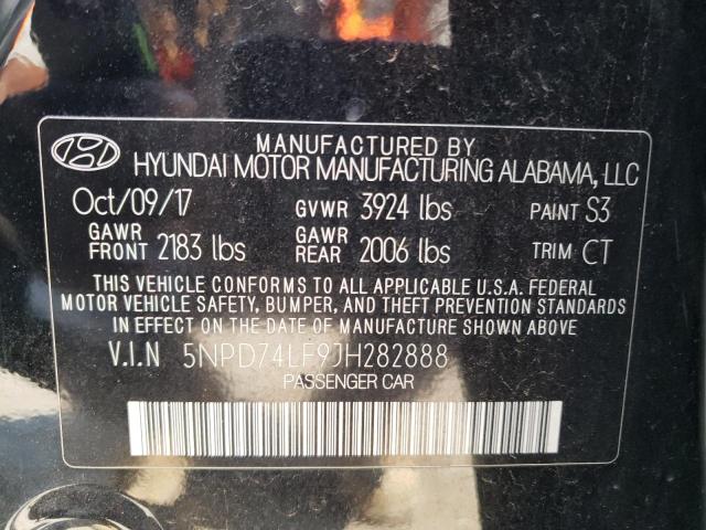 Photo 12 VIN: 5NPD74LF9JH282888 - HYUNDAI ELANTRA SE 