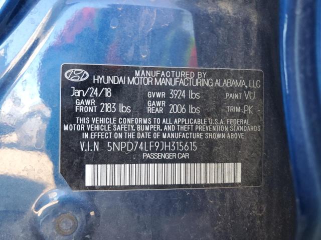 Photo 11 VIN: 5NPD74LF9JH315615 - HYUNDAI ELANTRA 