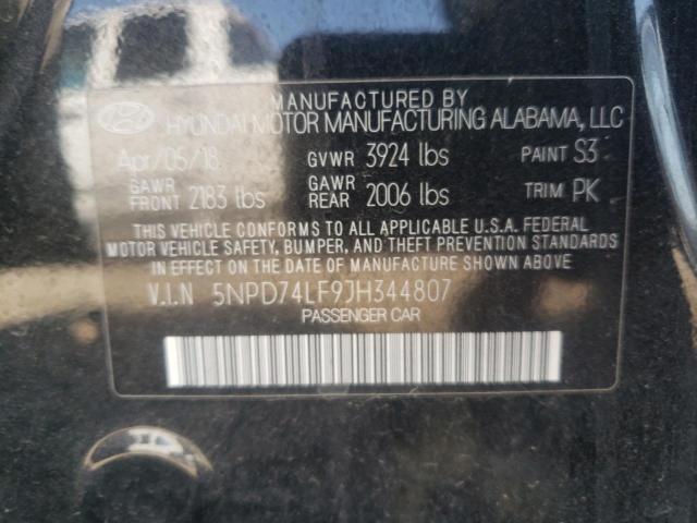 Photo 9 VIN: 5NPD74LF9JH344807 - HYUNDAI ELANTRA SE 