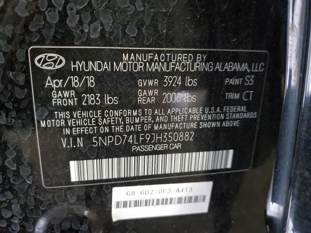 Photo 11 VIN: 5NPD74LF9JH350882 - HYUNDAI ELANTRA SE 