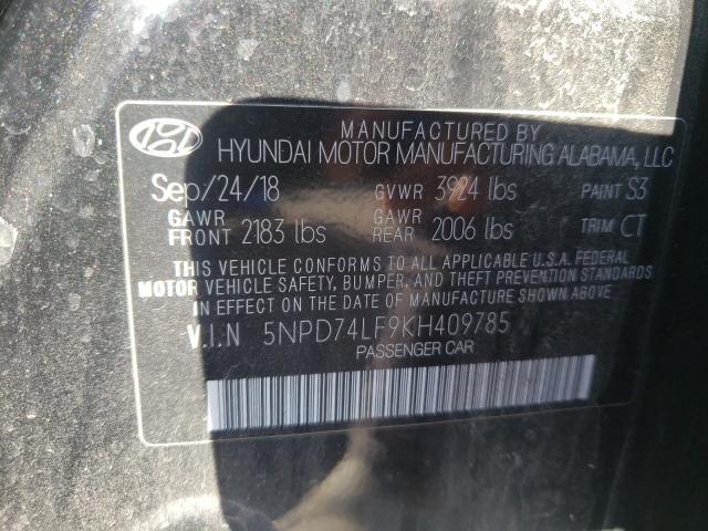 Photo 9 VIN: 5NPD74LF9KH409785 - HYUNDAI ELANTRA SE 