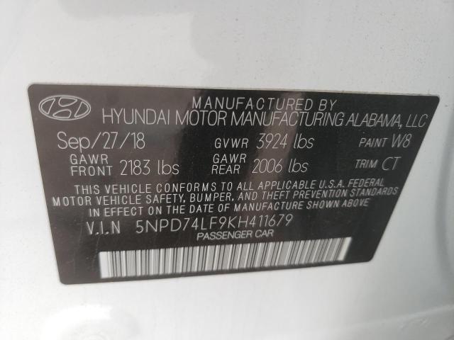 Photo 11 VIN: 5NPD74LF9KH411679 - HYUNDAI ELANTRA SE 