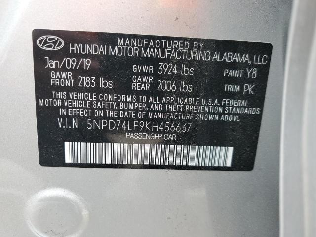 Photo 11 VIN: 5NPD74LF9KH456637 - HYUNDAI ELANTRA 