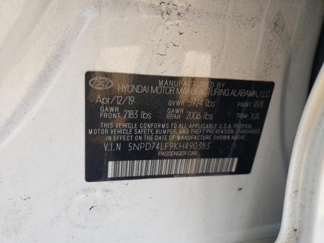 Photo 11 VIN: 5NPD74LF9KH490383 - HYUNDAI ELANTRA 