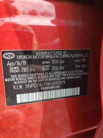 Photo 11 VIN: 5NPD74LF9KH490979 - HYUNDAI ELANTRA SE 