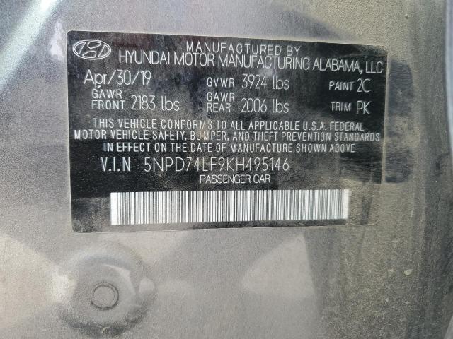 Photo 11 VIN: 5NPD74LF9KH495146 - HYUNDAI ELANTRA SE 