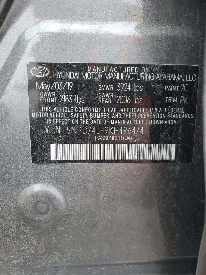 Photo 11 VIN: 5NPD74LF9KH496474 - HYUNDAI ELANTRA 