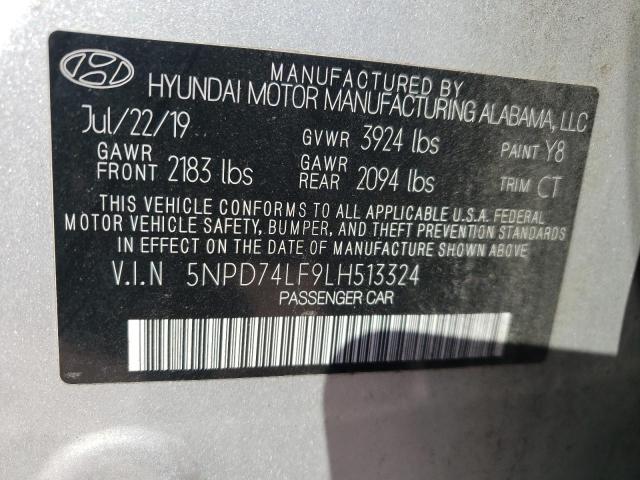 Photo 9 VIN: 5NPD74LF9LH513324 - HYUNDAI ELANTRA SE 