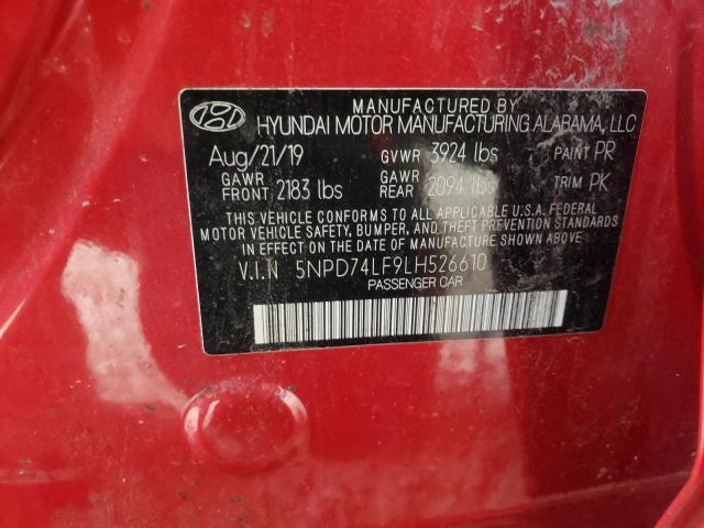 Photo 12 VIN: 5NPD74LF9LH526610 - HYUNDAI ELANTRA SE 