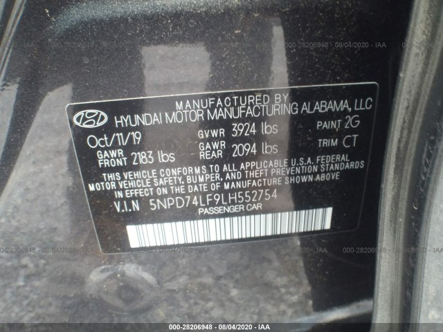 Photo 8 VIN: 5NPD74LF9LH552754 - HYUNDAI ELANTRA 