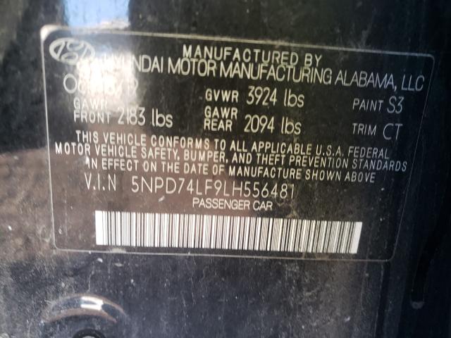 Photo 9 VIN: 5NPD74LF9LH556481 - HYUNDAI ELANTRA SE 