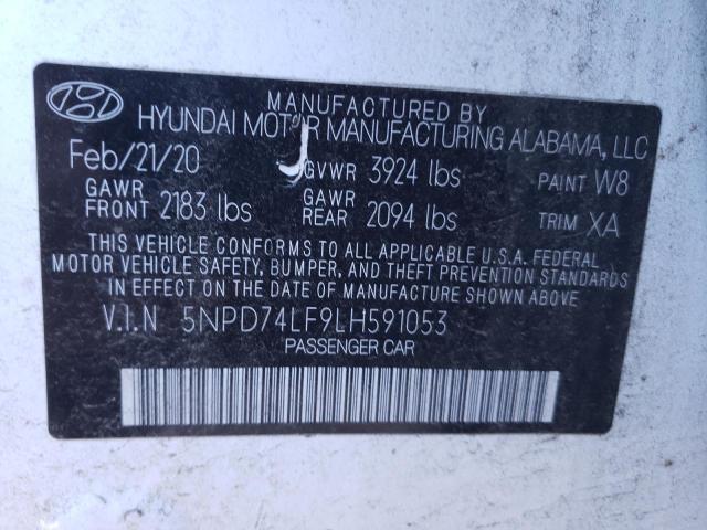 Photo 11 VIN: 5NPD74LF9LH591053 - HYUNDAI ELANTRA 