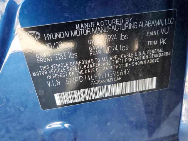 Photo 9 VIN: 5NPD74LF9LH596642 - HYUNDAI ELANTRA SE 