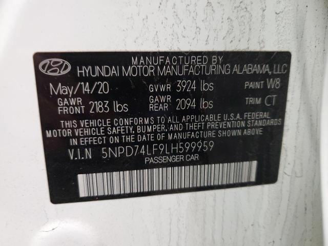 Photo 11 VIN: 5NPD74LF9LH599959 - HYUNDAI ELANTRA 